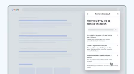 Google giver brugerne mulighed for at fjerne personlige oplysninger fra søgeresultater hurtigere