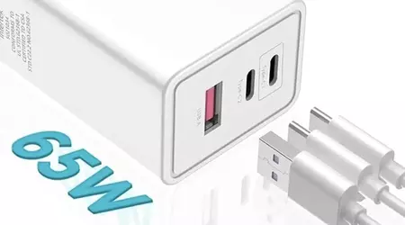 HTC afslørede en GaN-oplader med tre USB-porte og 65 W strøm til 30 dollars