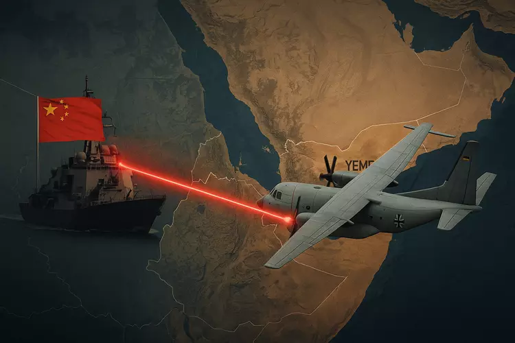 Et kinesisk skib "oplyste" et Bundeswehr-fly ...