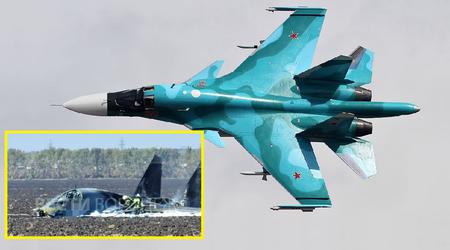 Su-34 supersonisk jagerbomber af generation 4++ til en værdi af op til 50 mio. dollars styrtet ned i Rusland