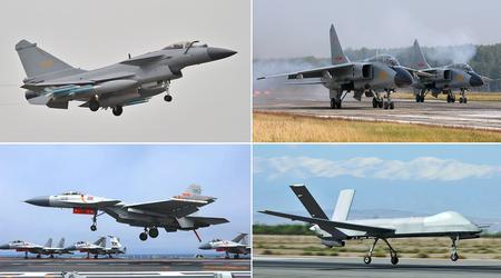 14 Su-30, J-10 og JH-7 jagerfly, H-6J atombombefly, droner - TB-001, BZK-005 og CH-4 - kinesiske krigsfly har igen omringet Taiwan.