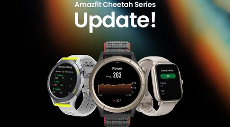 Amazfit Cheetah har fået nye funktioner med softwareopdateringen