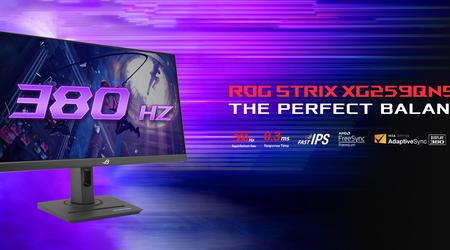 ASUS afslører ROG Strix XG259QNS gaming-skærm med understøttelse af 380 Hz opdateringshastighed