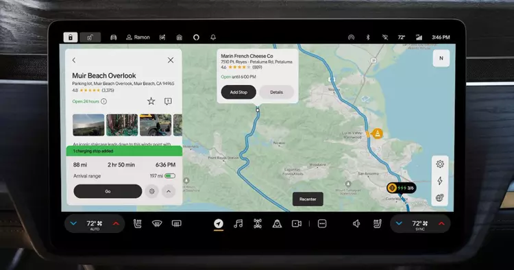 Rivian har indbygget Google Maps i ...