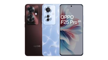 OPPO F25 Pro: 120Hz AMOLED-skærm, MediaTek Dimensity 7050-chip, IP65-beskyttelse og 64 MP-kamera til 290 USD