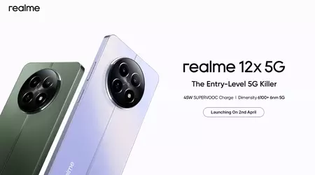 Det er officielt: realme 12x 5G får premiere uden for Kina den 2. april.