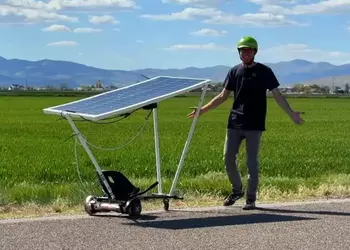 En brudt gyroscooter er blevet omdannet ...