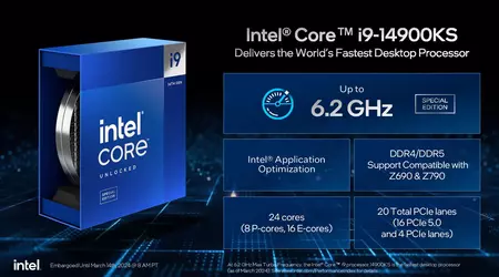 Kapløbet om megahertz fortsætter: Intel Core i9-14900KS opnår 6,2 GHz kraft lige ud af æsken