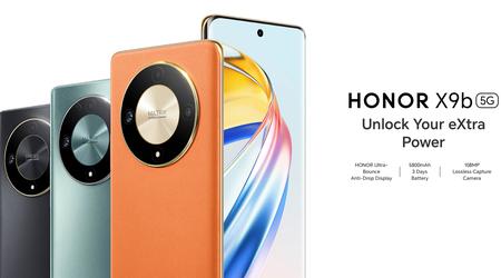 Honor X9b: 120Hz AMOLED-skærm, Snapdragon 6 Gen 1 chip, 108 MP kamera og 5800 mAh batteri