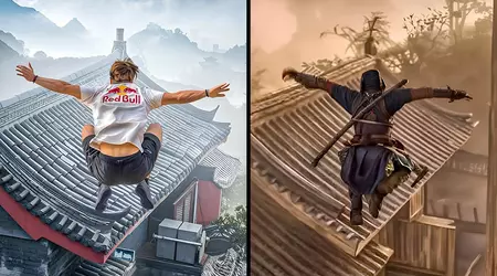 Tænk ikke på at gøre det igen! Parkourholdet fra Red Bull Gaming genopførte farlige stunts fra Assassin's Creed: Shadows