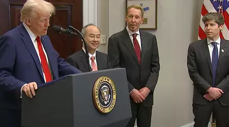 Donald Trump annoncerer et investeringsprojekt på 500 milliarder dollars til udvikling af AI