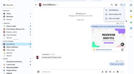 Google Chat lancerer Huddles-lydmøder med Google Meet-integration