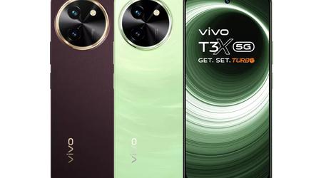 vivo T3x 5G: 120Hz skærm, Snapdragon 6 Gen 1 chip, IP67-beskyttelse, 6000mAh batteri og pris fra $160