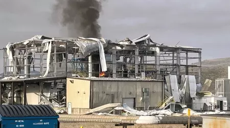 En fabrik, der producerede interkontinentale ballistiske missiler, eksploderer i USA