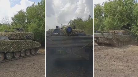 De ukrainske væbnede styrker viste for første gang den tyske Leopard 2A4 kampvogn med Barracuda MCS camouflagesystem.