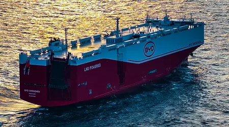 BYD's fjerde biltransportskib satte sejl på sin jomfrurejse til Brasilien