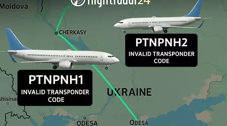 Civile fly med PTNPNH koder, der er fornærmende for Putin, flyver over himlen over Ukraine