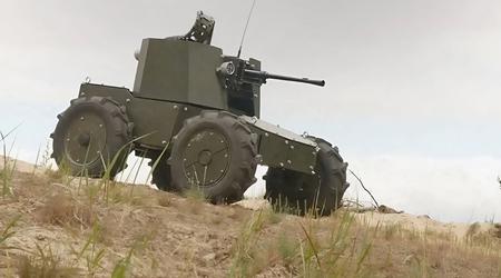 Ukraine har afsløret en angrebsrobot "Lyut" med et maskingevær, 360° kamera og håndvåbenforsvar.