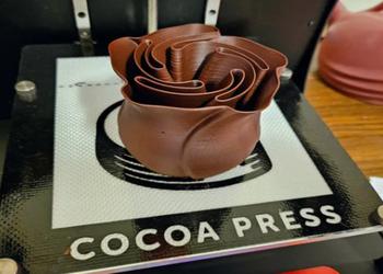 Chokolade printet på en 3D-printer i ...