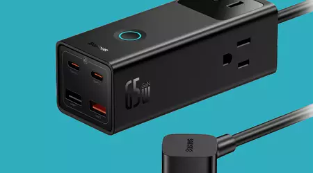 Baseus har introduceret en GaN 7-i-1 forlængerledning med 65 watts effekt