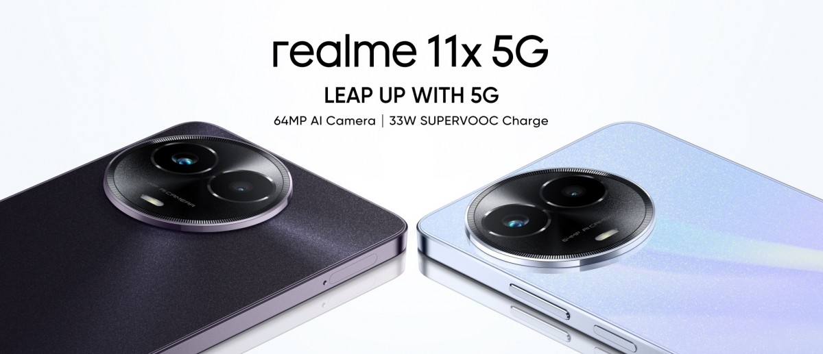 realme 11x 5G - Dimensity 6100+, 120Hz LCD-skærm og 5000 mA*h batteri til under 200 dollars