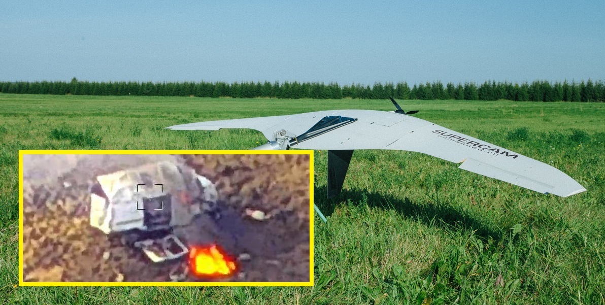 Den ukrainske SHARK-drone hjalp det amerikanske HIMARS-missilsystem med at ødelægge en russisk SuperCam S350 UAV-besætning med et kontrolcenter, mens den forberedte sig på en opsendelse.