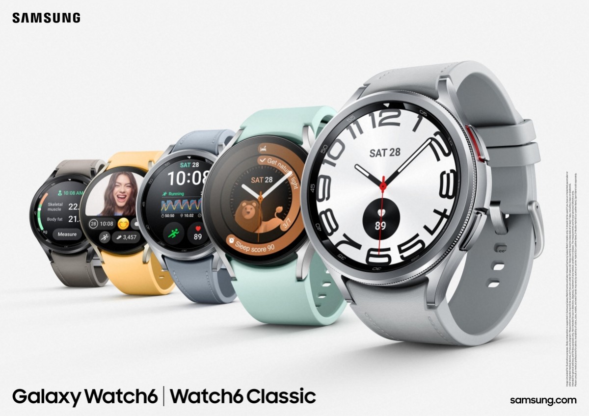 Samsung Galaxy Watch 6 - Super AMOLED-skærm, safirglas, Exynos W930 og Wear OS 4 med One UI 6 Ur til en pris fra $300