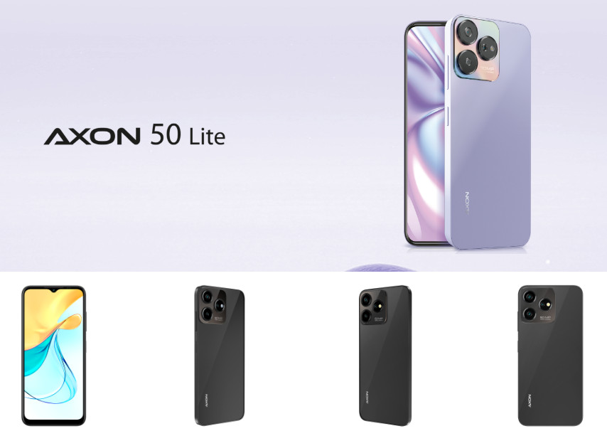 ZTE Axon 50 Lite - mid-budget smartphone med 50MP kamera, 5000 mAh batteri, iPhone 14 Pro stil design til en pris på $250