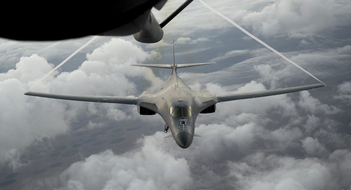 B-1B Lancer strategiske bombefly fløj tre missioner på otte dage i Mellemøsten