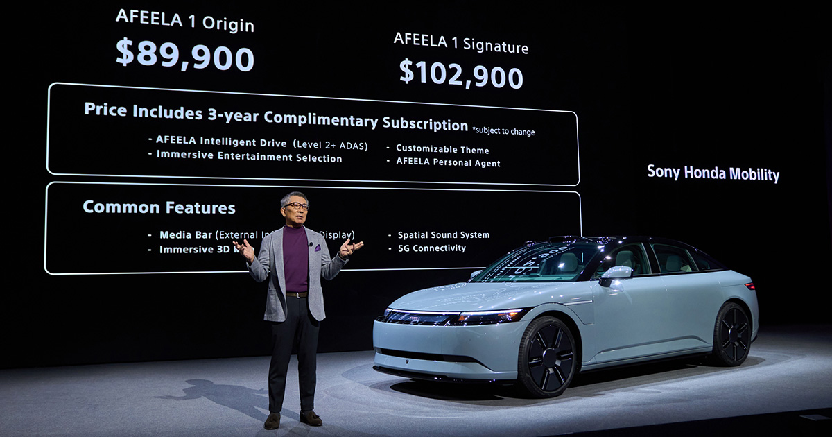 Sony Honda Mobility debuterer med Afeela 1 på CES 2025