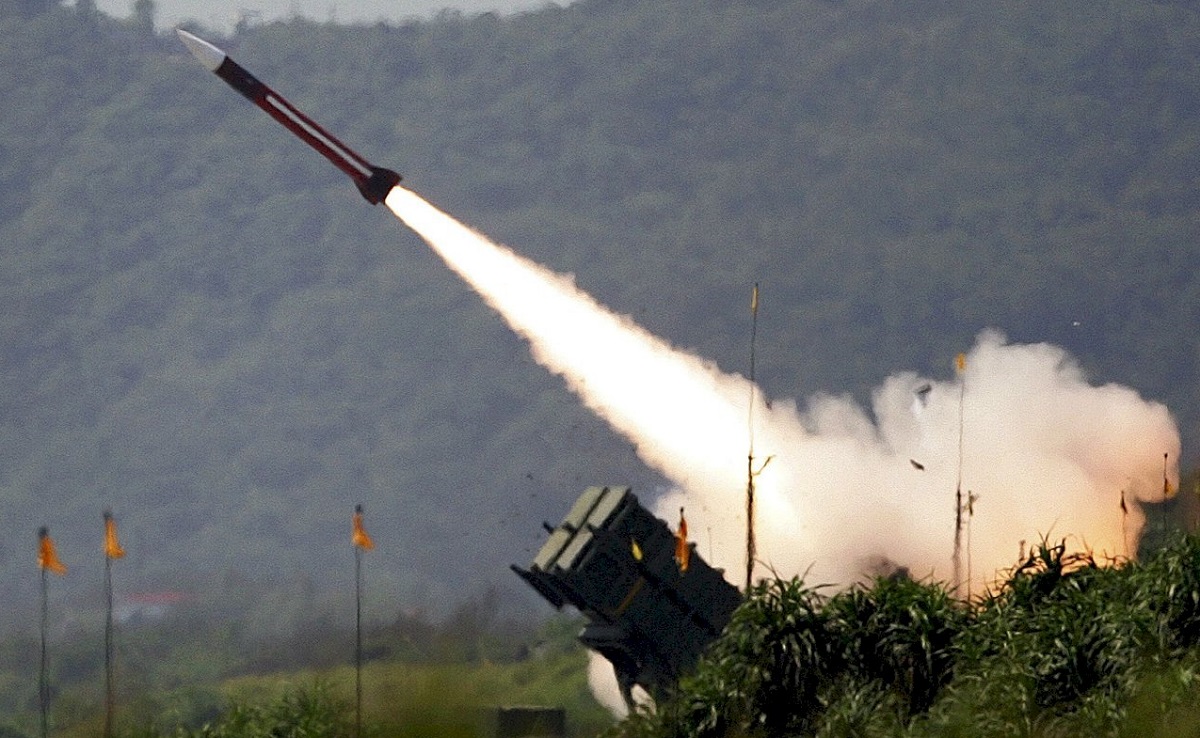Patriot PAC-3-missil eksploderede for tidligt, før det nåede sit mål, under en øvelse i Taiwan.