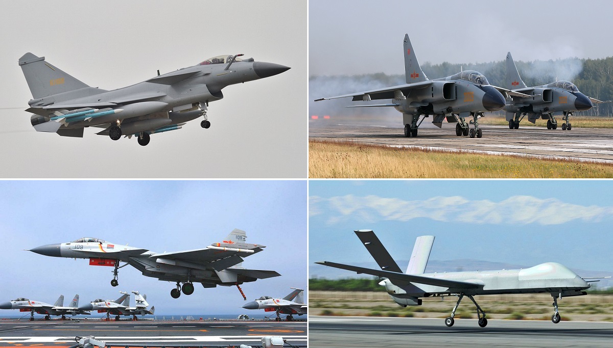 14 Su-30, J-10 og JH-7 jagerfly, H-6J atombombefly, droner - TB-001, BZK-005 og CH-4 - kinesiske krigsfly har igen omringet Taiwan.