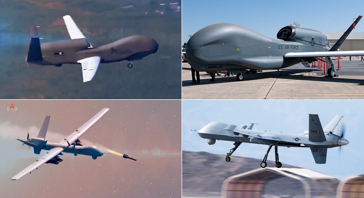 Nordkorea afslører officielt sine egne kopier af amerikanske MQ-9 Reaper- og RQ-4 Global Hawk-droner