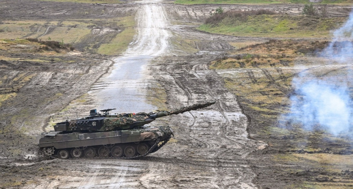 Leopard 2A6 i Ukraine vinder over to russiske T-80BV kampvogne