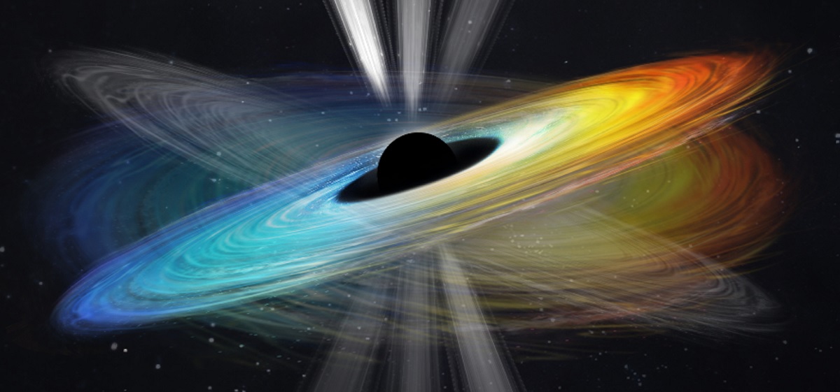 Forskere har gennem 22 års observationer fundet ud af, at et supermassivt sort hul med en masse på 6,5 milliarder sole i centrum af galaksen M87 roterer og ødelægger alt inden for en radius af 5000 lysår.