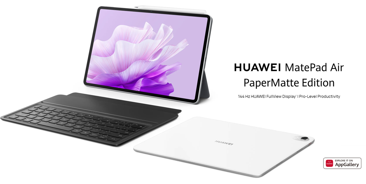 Huawei MatePad Air PaperMatte Edition - Snapdragon 888, 144Hz 2,8K IPS-skærm og M-Pencil 2-understøttelse til 649 euro