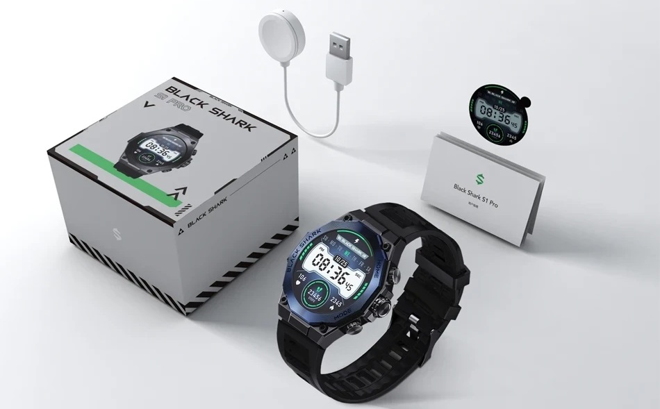 Black Shark S1 Pro er et smartur med IP68-beskyttelse, FC og ChatGPT-understøttelse til en pris af 69 USD