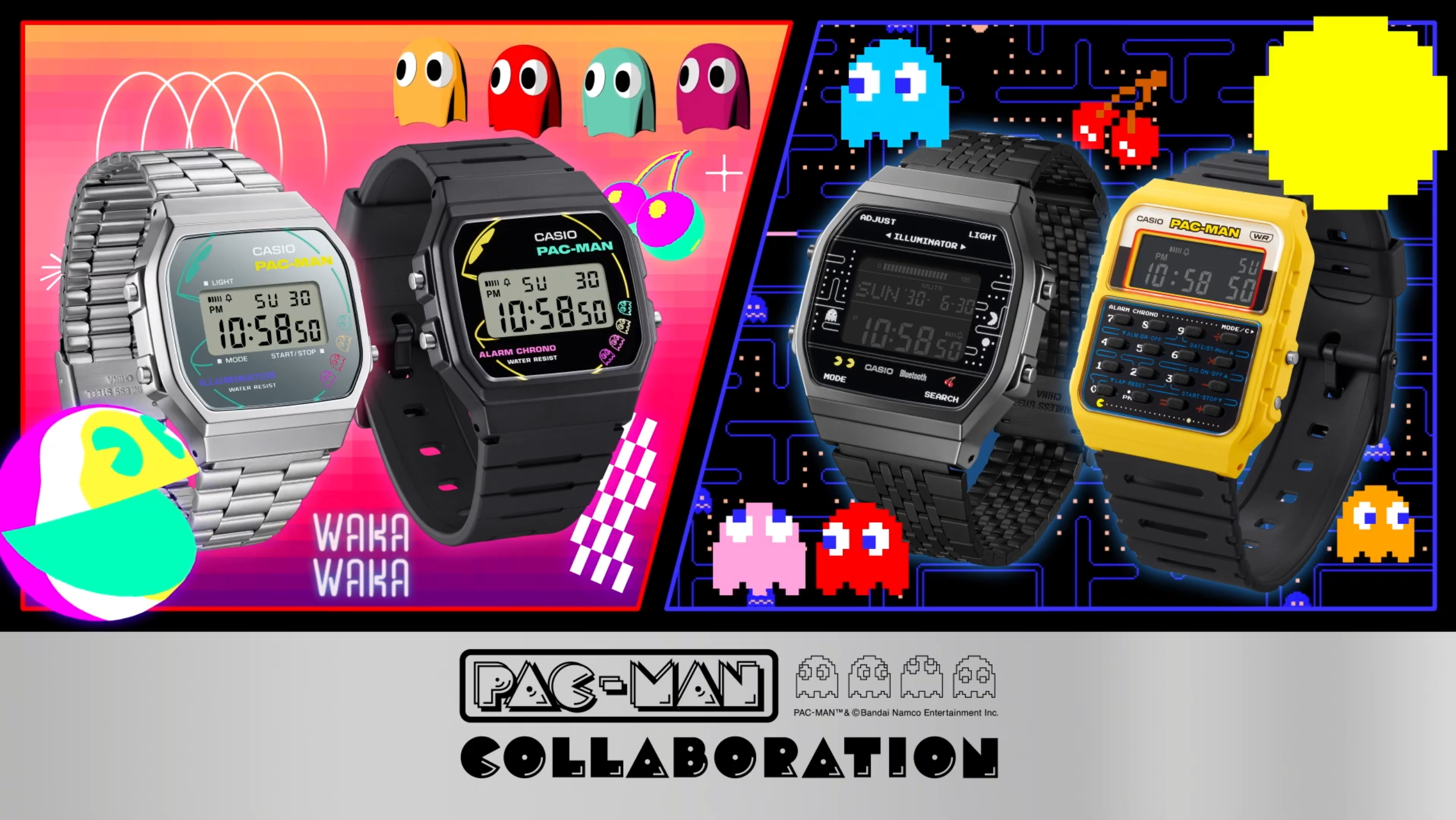 Casio har udgivet en kollektion af ure i stil med Pac-Man