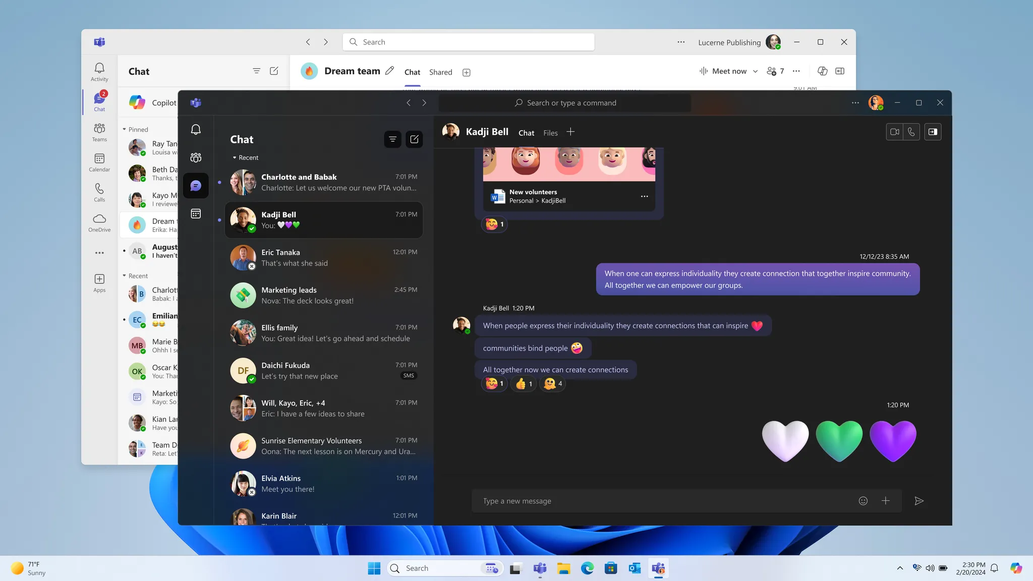 En enkelt Microsoft Teams-app til skole- og arbejdskonti er nu tilgængelig