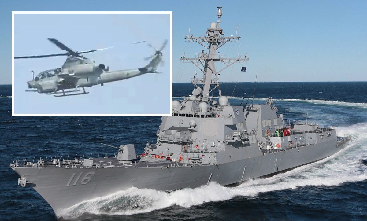 Iran truede med at nedskyde amerikanske AH-1Z, UH-1Y og MH-60 helikoptere, der beskyttede USS Thomas Hudner og andre krigsskibe, og tvang dem til at lande - USA benægter det