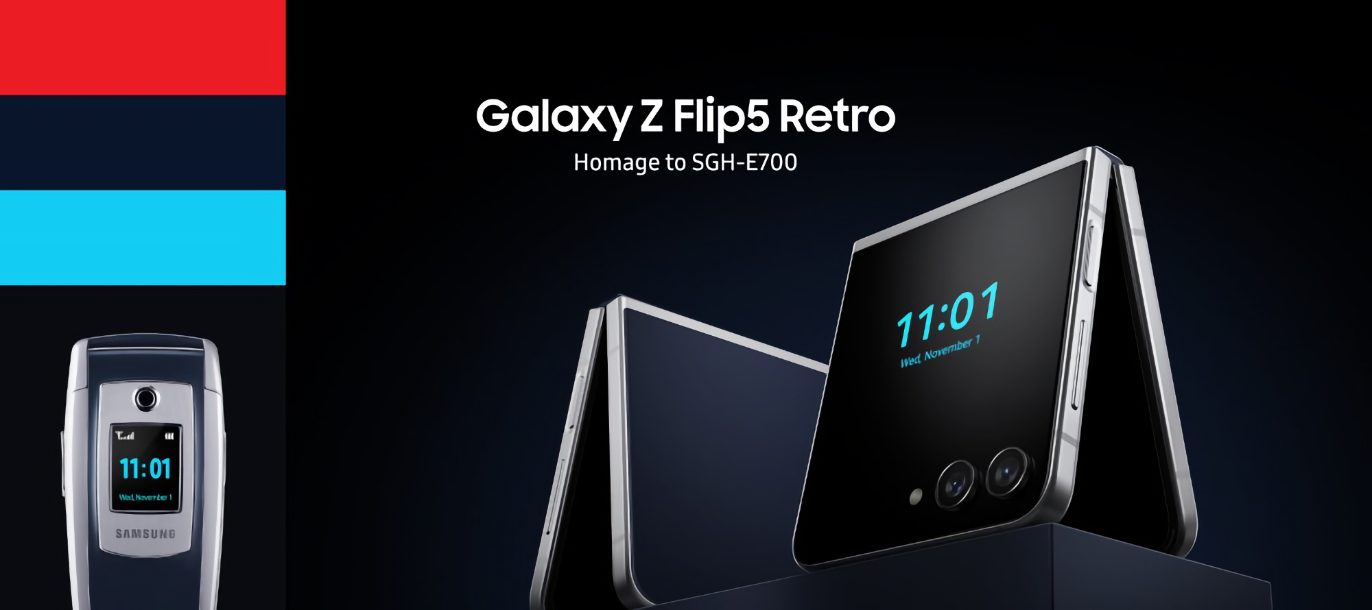 En hyldest til Samsung E700-muslingeskallen: Samsung har løftet sløret for Galaxy Flip 5 Retro