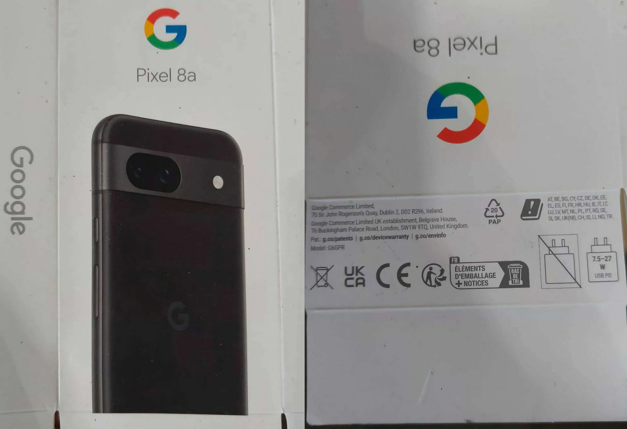 Sort farve, dobbelt kamera og understøttelse af 27W opladning: nye Google Pixel 8a-lækager er dukket op online
