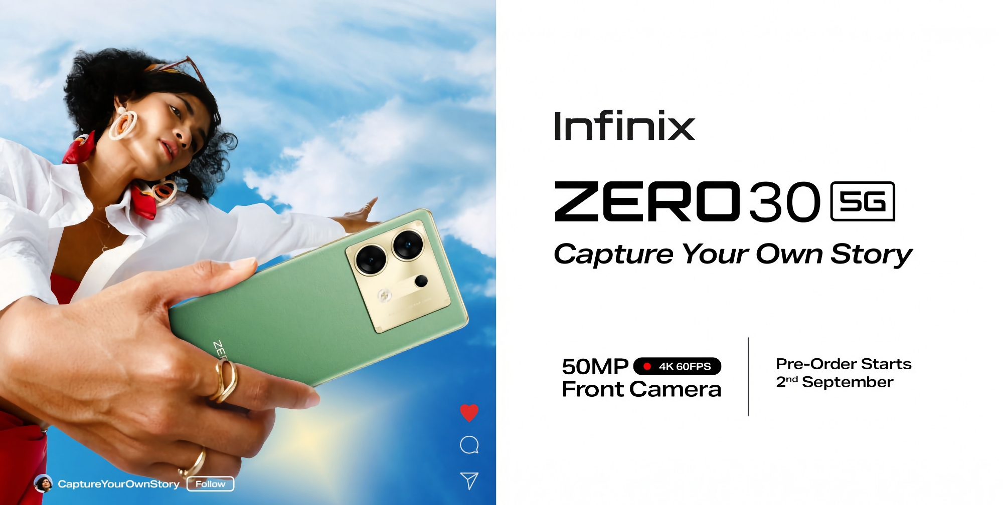 Infinix har afsløret funktionerne i Zero 30 5G: 144Hz AMOLED-skærm og 50 MP frontkamera