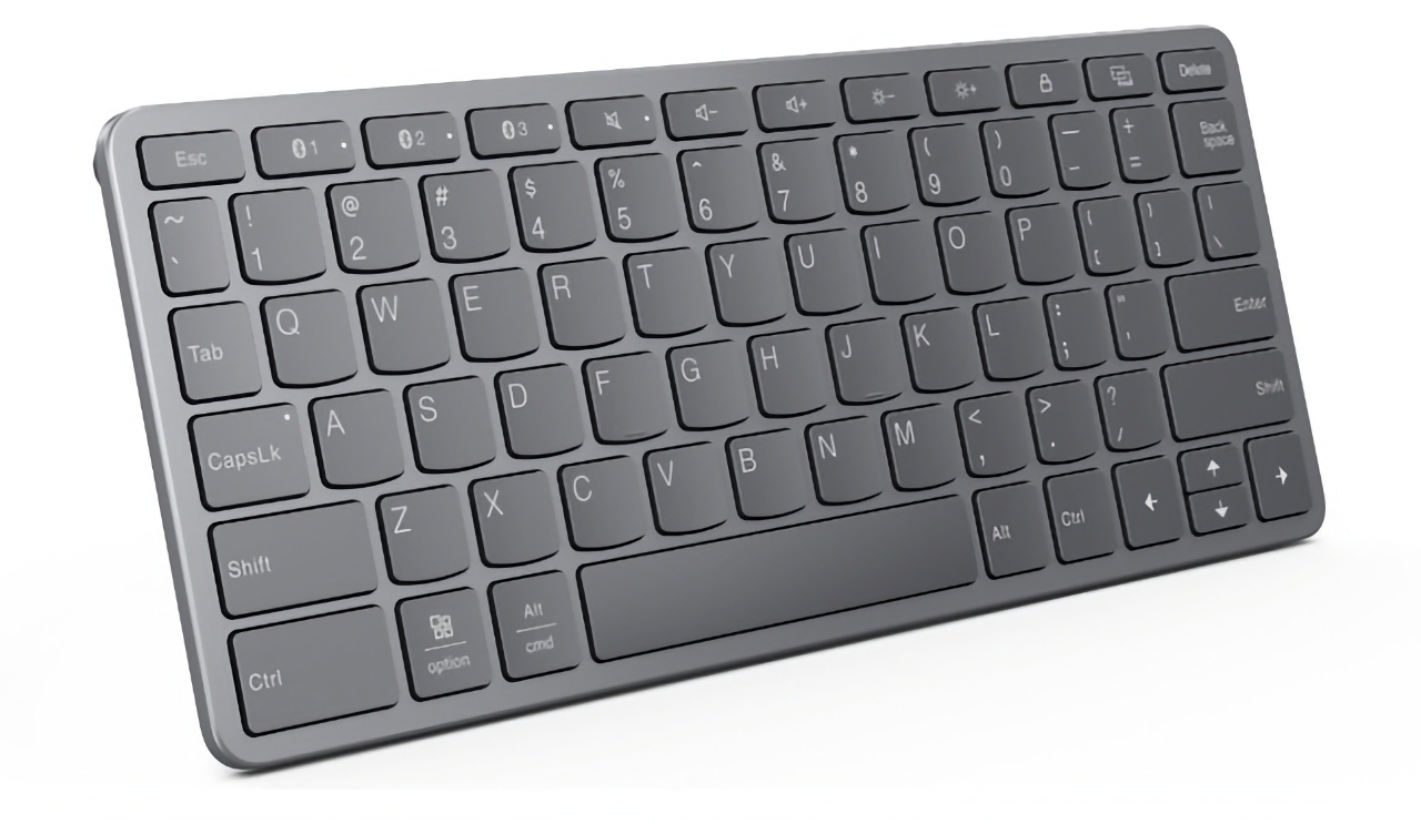 Lenovo Multi-Device Bluetooth Mini Keyboard: to måder at forbinde på, 300 mAh batteri og baggrundsbelyste taster til 39 euro.