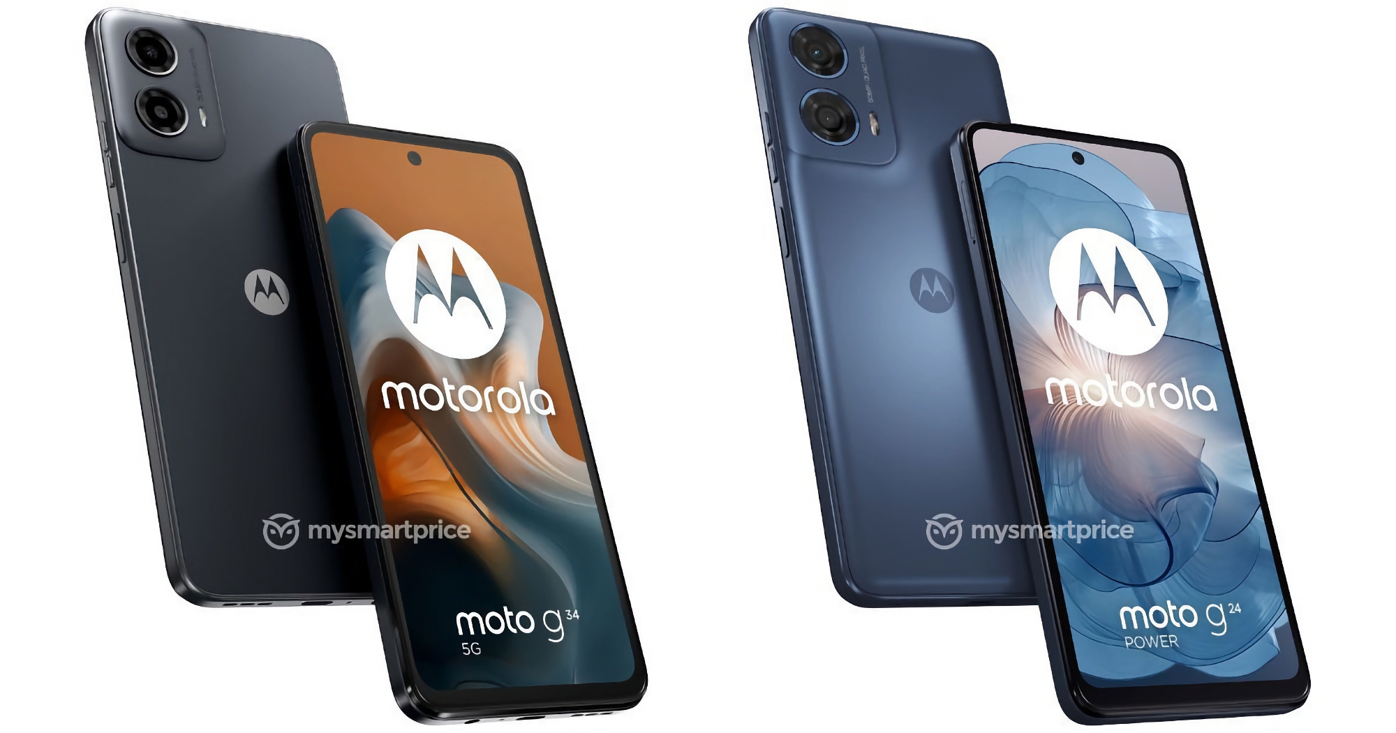 Motorola forbereder sig på at lancere Moto G24 Power og Moto G34, og her er, hvordan de kommer til at se ud