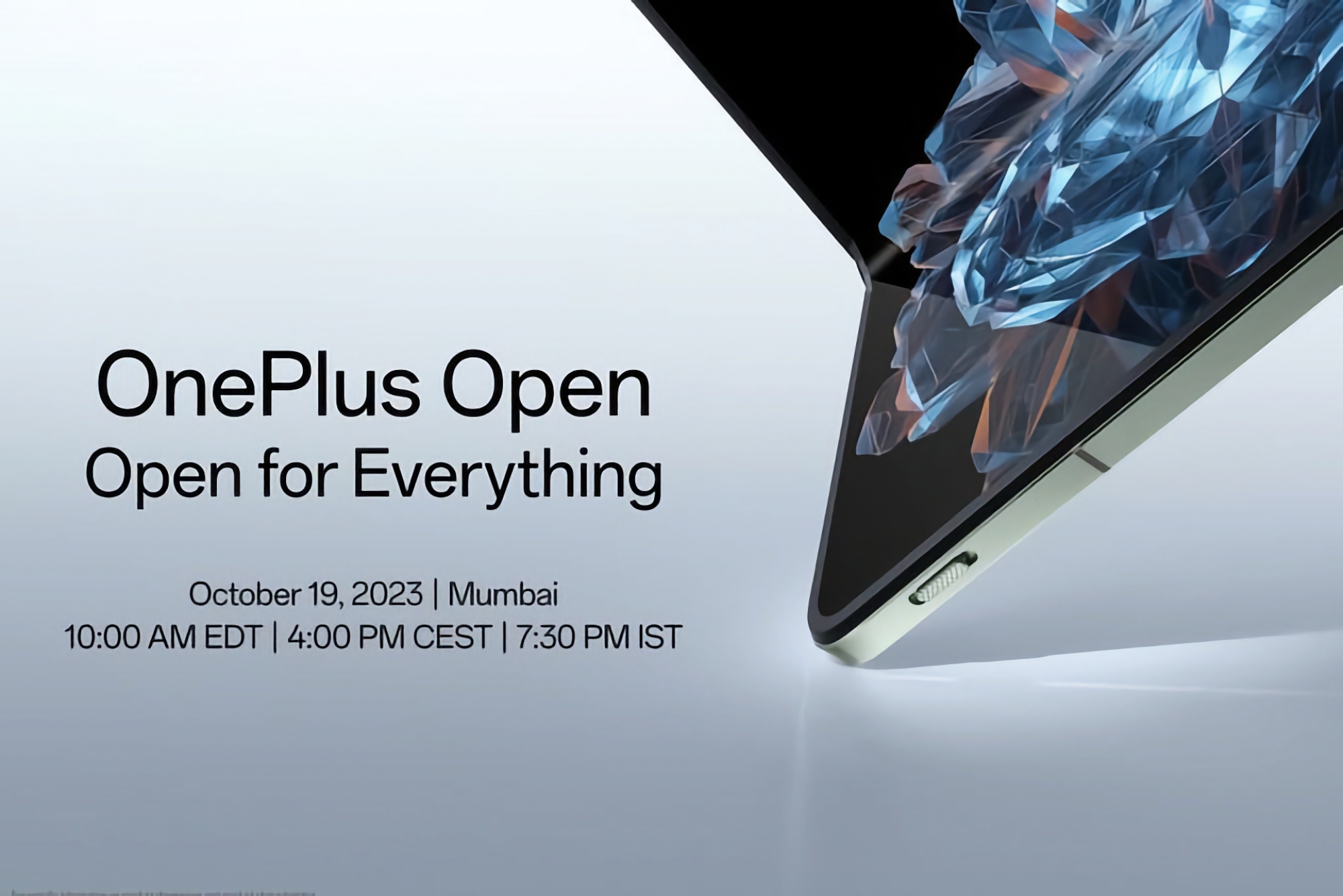 Det er officielt: OnePlus Open foldbare smartphone får premiere den 19. oktober