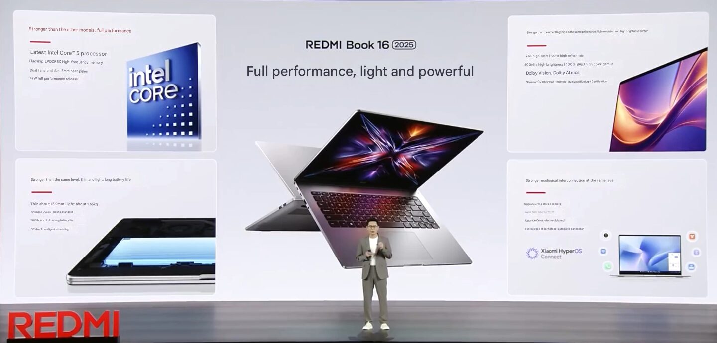 Xiaomi præsenterer et nyt produkt: RedmiBook (2025) med Intel Core 5-processor og en rekordlang batterilevetid på 19 timer