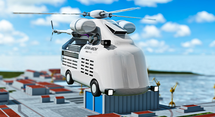 SORA-MICHI: Konceptlastbil med helikopterfunktion vil kunne levere varer til svært tilgængelige landsbyer og katastrofeområder (video) 
