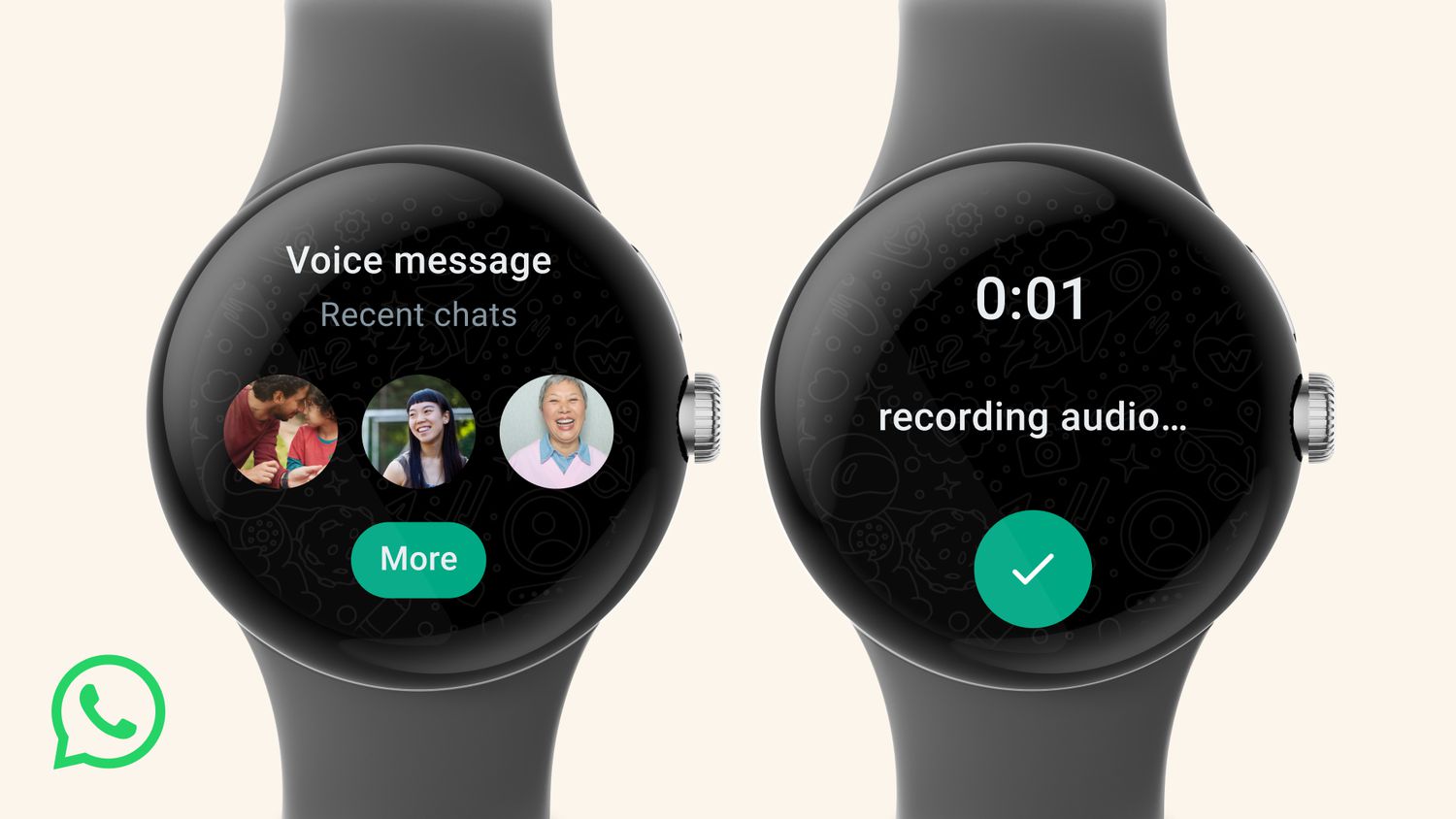 WhatsApp-appen er nu tilgængelig på Samsung Galaxy Watch og andre Wear OS-smartwatches