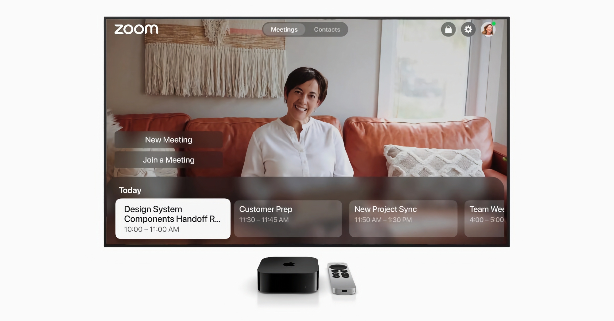 Zoom-app med understøttelse af Continuity Camera er nu tilgængelig på Apple TV 4K